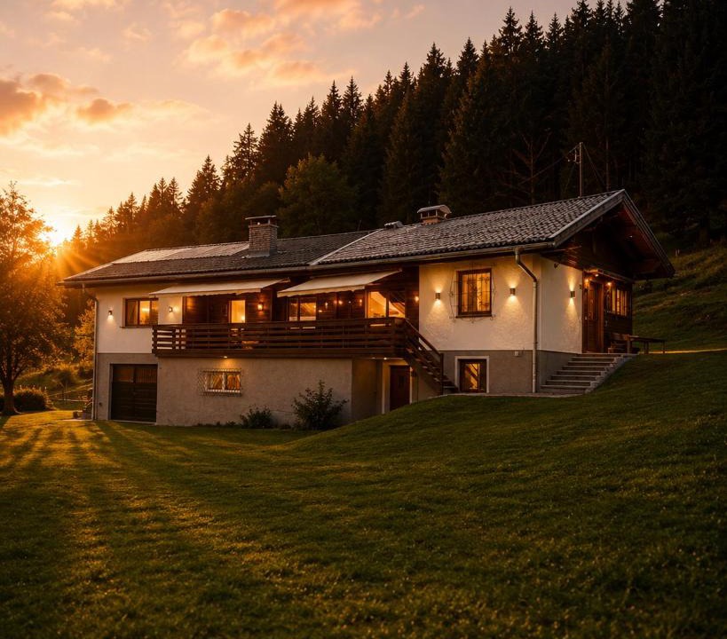 Guttaring House | Bergpanorama-Hütte in Alleinlage