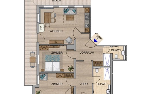 Going am Wilden Kaiser Apartment | App. 7 "Sun" 100 m² 2-7 pers., 2 bedrooms, 2 bathrooms - Appartements Schedererhaus