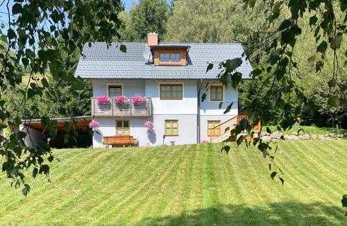 Irdning-Donnersbachtal House | Holiday Home 'Bei Schönwetter' with Mountain View, Private Terrace & Wi-Fi
