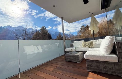 Telfs Apartment | Inntal Alpin Apartments -quiet terrace with mountain views