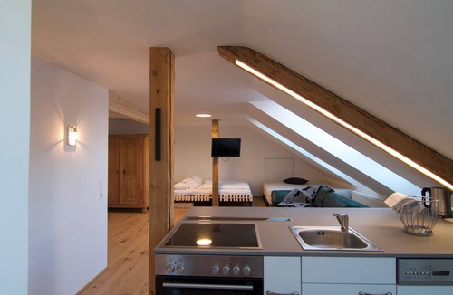 Telfes im Stubai Apartment | Modern loft for 2-4 persons, SWIMMING POOL in the garden, pets allowed