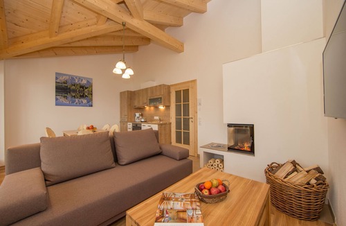 Lahntal Apartment | Penthouse apartment near Zell am See 6pers swimming pond sauna garden dogs allowed