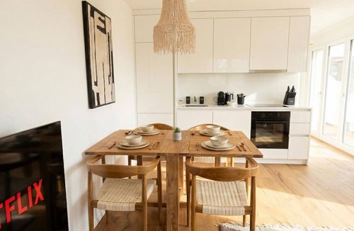 Glattbrugg Apartment | Riverfront 1BR & Balcony | Zurich Airport | WiFi