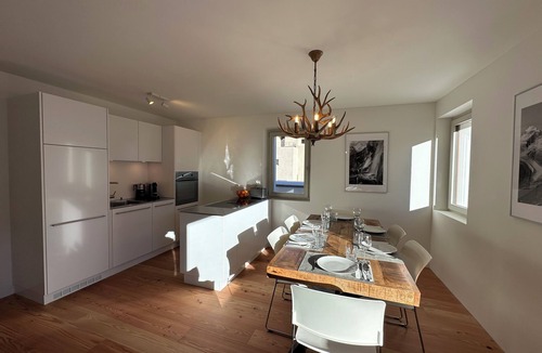 Zuoz Apartment | Terrassa Apartment: Sun Terrace, Wellness, and Alpine Charm