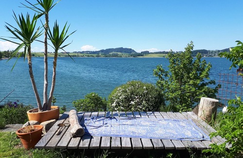 Gross Condo | Vacation dream directly on Lake Sihl with its own beach