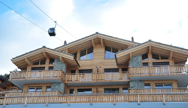 Bright 5 * Ski In, Ski Out Apartment on the slopes (3 bed, 3 bath) in Veysonnaz