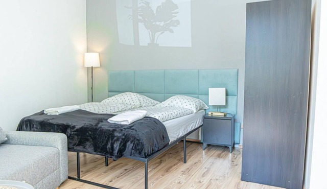 Discover Danube and Prater Stern from Our 1BR Gem in Wien