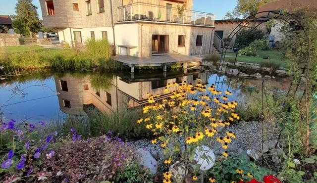 Gemütliche 60 m2 Ferienwohnung mit Schwimmteich in Roitham am Traunfall