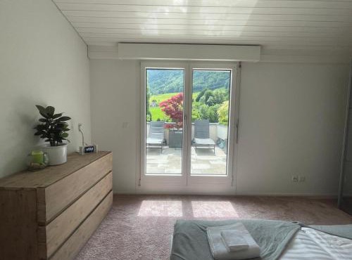 Grosse Terrasse mit Privatsphäre & Aussendusche in Siebnen