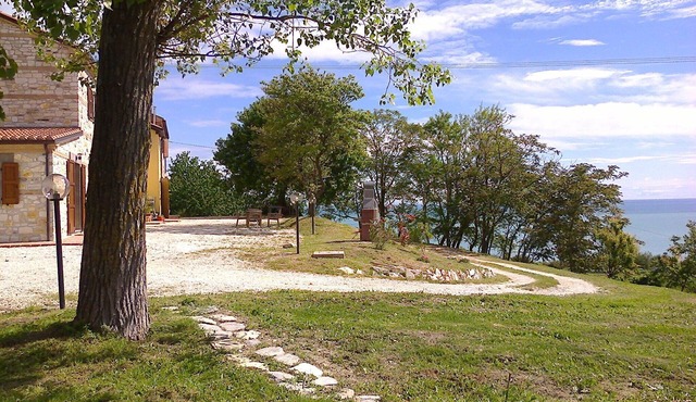 In the Conero Park, with the sea below the house in Ancona