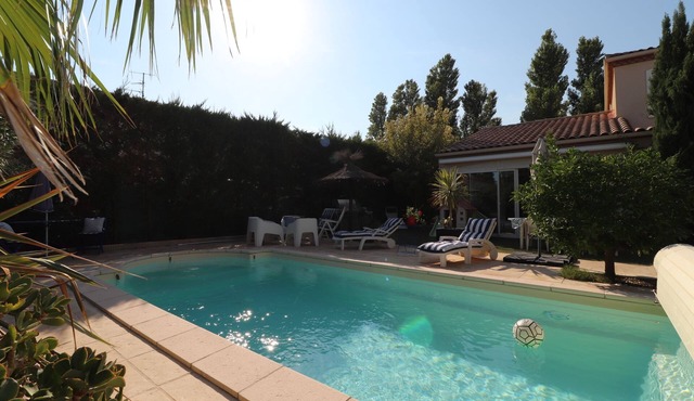 Magnificent villa with an air-conditioned pool, 10 minutes from the beaches and 30 minutes from Spain in Toulouges