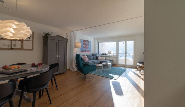 Panorama Blick 2.5-room holiday apartment with mountain view in Unterwasser