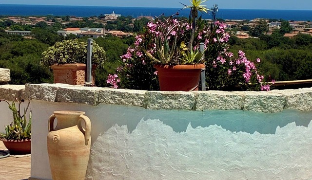 San Teodoro large Villa Sleeps 7 air conditioning PRIVATE Pool⛱️ Ocean View in Suaredda-traversa