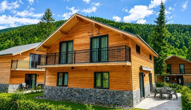 Stylish chalet at lake Afritzer See with sauna