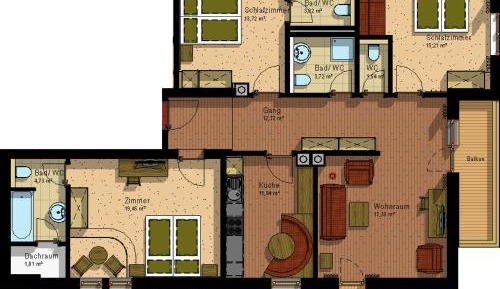 Three-Bedroom Apartment