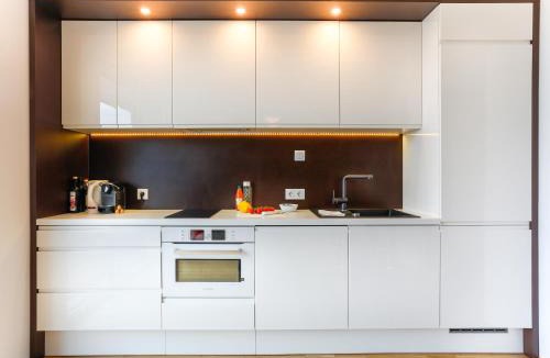 Favoriten Apartment | Penthouse Studio with Terrace, Pool, Sauna and City View at HBF Main Station