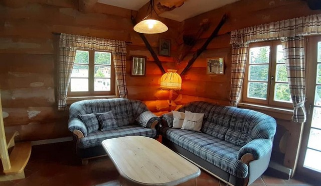 Luxurious log cabin with sauna and whirlpool